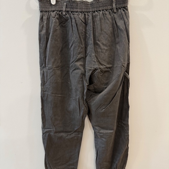 KES NYC - Gray Silk & Cotton Blend Joggers w/Pockets, Size M - Picture 3 of 3